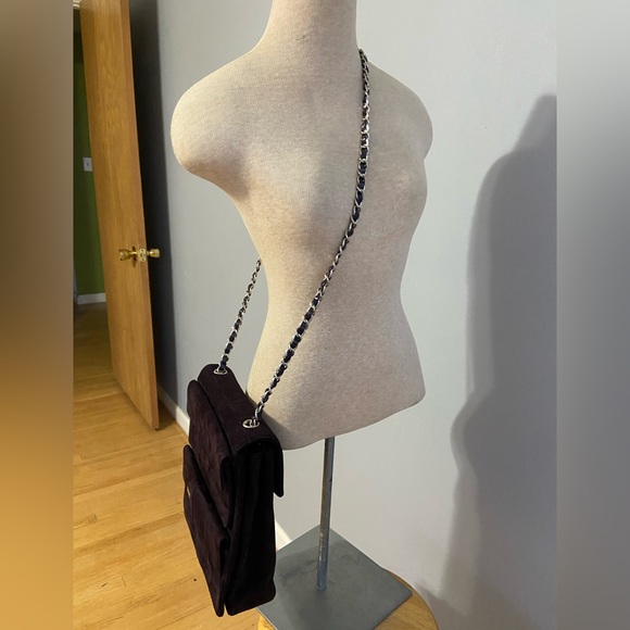 100% AUTHENTIC CHANEL SUEDE MULTI POCKET CHAIN CROSSBODY MADEMOISELLE BAG - Picture 12 of 16